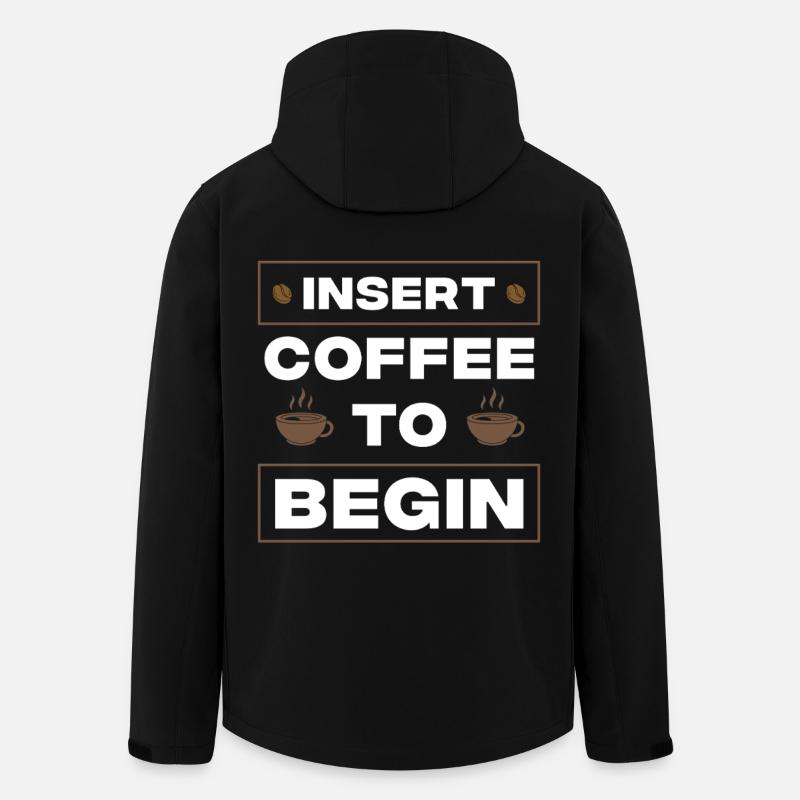 COFFEE TO START WITH - Men’s Recycled Softshell Jacket by Stanley/Stella - black