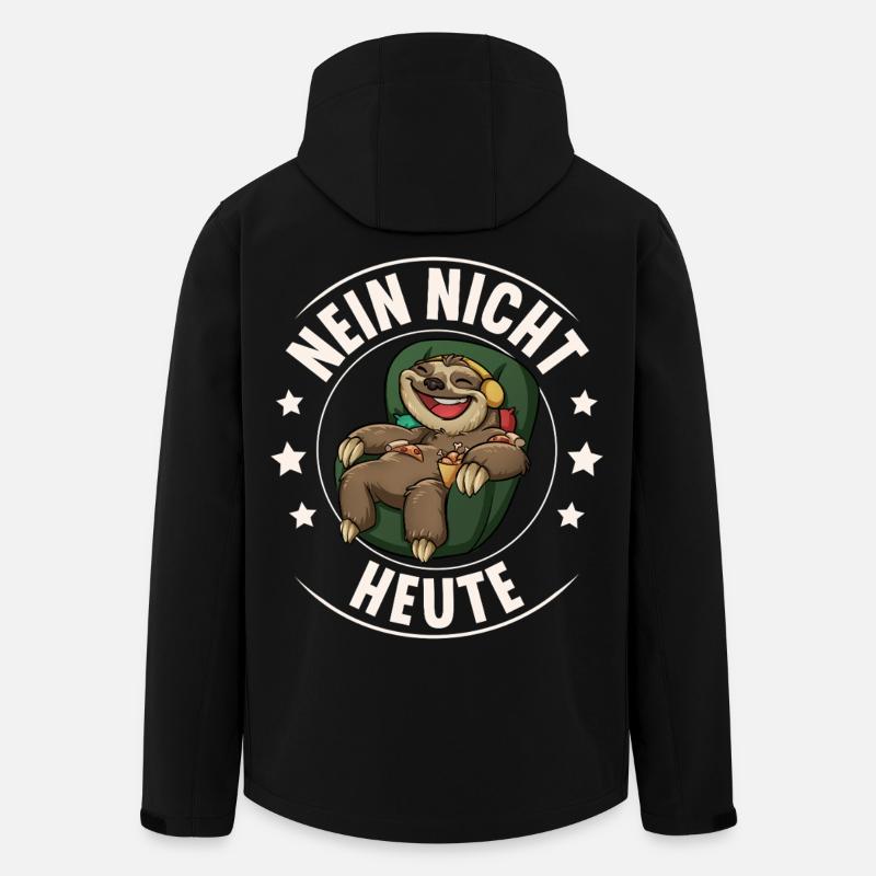 Sloth No Not Today - Men’s Recycled Softshell Jacket by Stanley/Stella - black