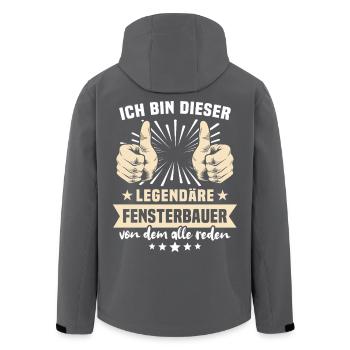 Dictons du créateur de fenêtres - Veste softshell homme en polyester recyclé Stanley/Stella - noir - Dos - AI Model Male 185 light (185cm)