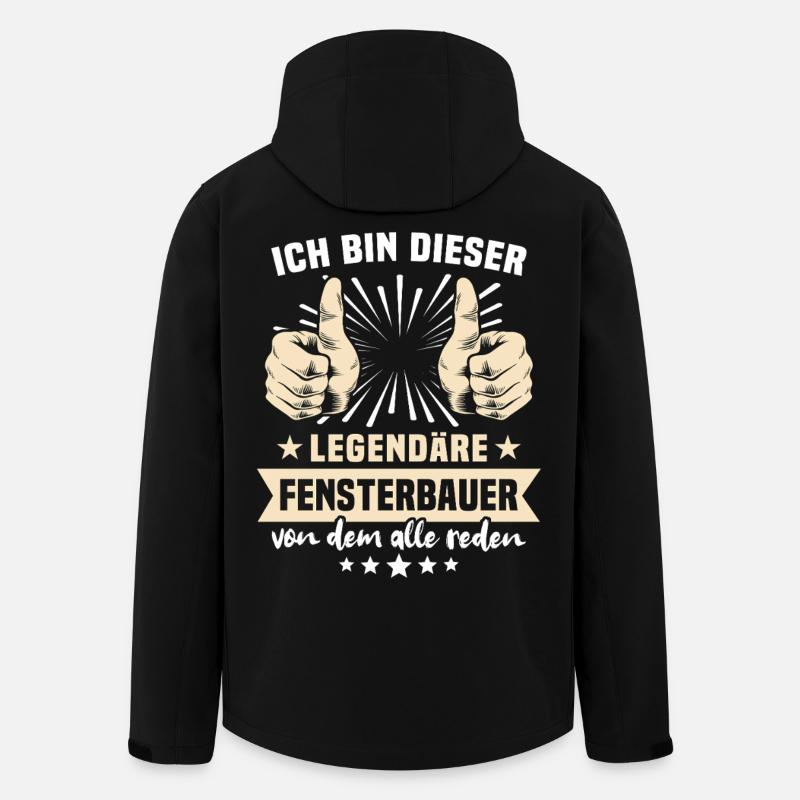 Fensterbauer Sprüche - Recycelte Männer Softshell-Jacke von Stanley/Stella - Schwarz