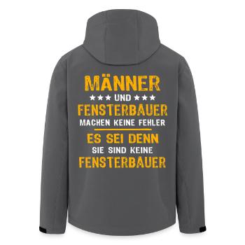 Sound Technician Saying - Men’s Recycled Softshell Jacket by Stanley/Stella - black - Back - AI Model Male 185 light (185cm)
