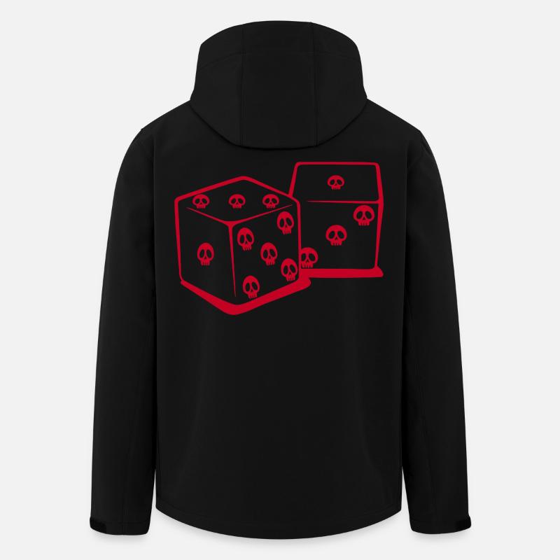 Playing with dice (red) - Men’s Recycled Softshell Jacket by Stanley/Stella - black