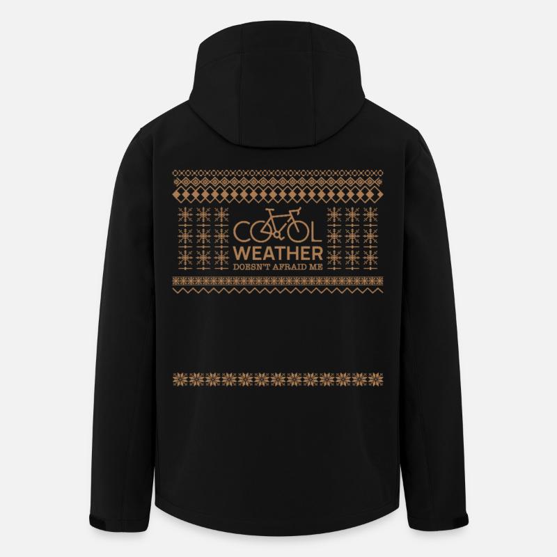Jacquard Pattern Cycling für den Winter - Recycelte Männer Softshell-Jacke von Stanley/Stella - Schwarz