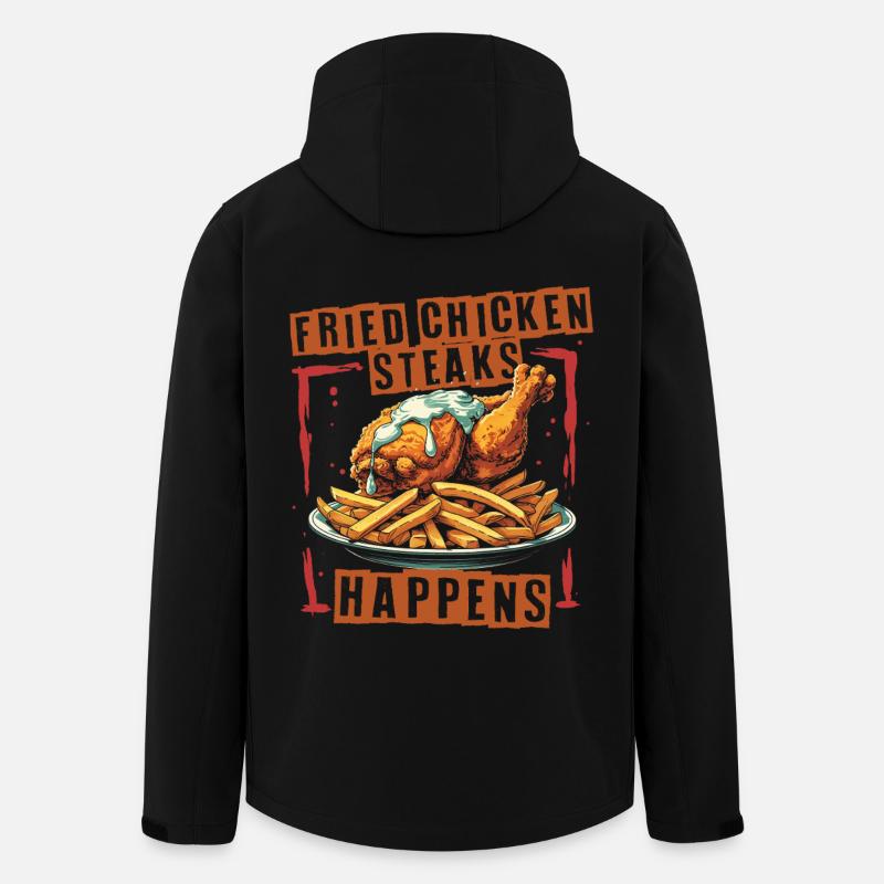 Fried Chicken Steaks Happens - Recycelte Männer Softshell-Jacke von Stanley/Stella - Schwarz