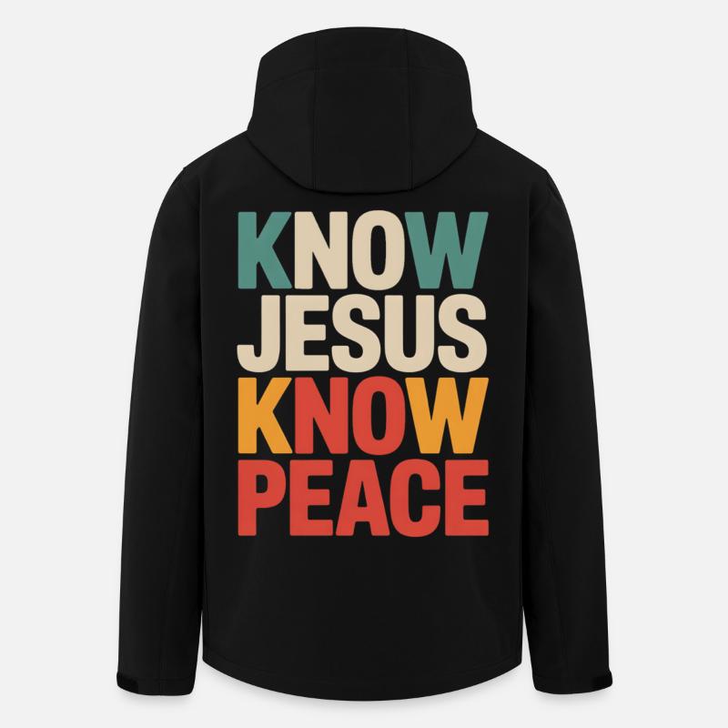 Know Jesus Know Peace - Recycelte Männer Softshell-Jacke von Stanley/Stella - Schwarz