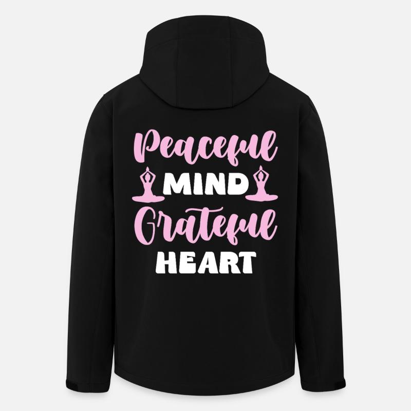 Peaceful Mind Grateful Heart - Men’s Recycled Softshell Jacket by Stanley/Stella - black