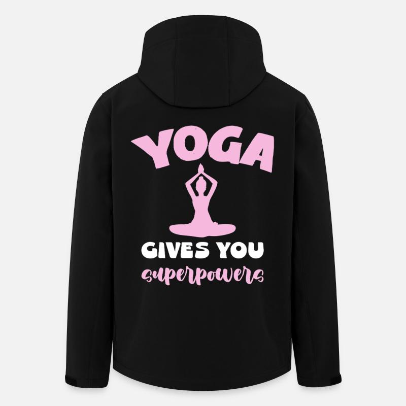 Yoga gives you superpowers - Men’s Recycled Softshell Jacket by Stanley/Stella - black