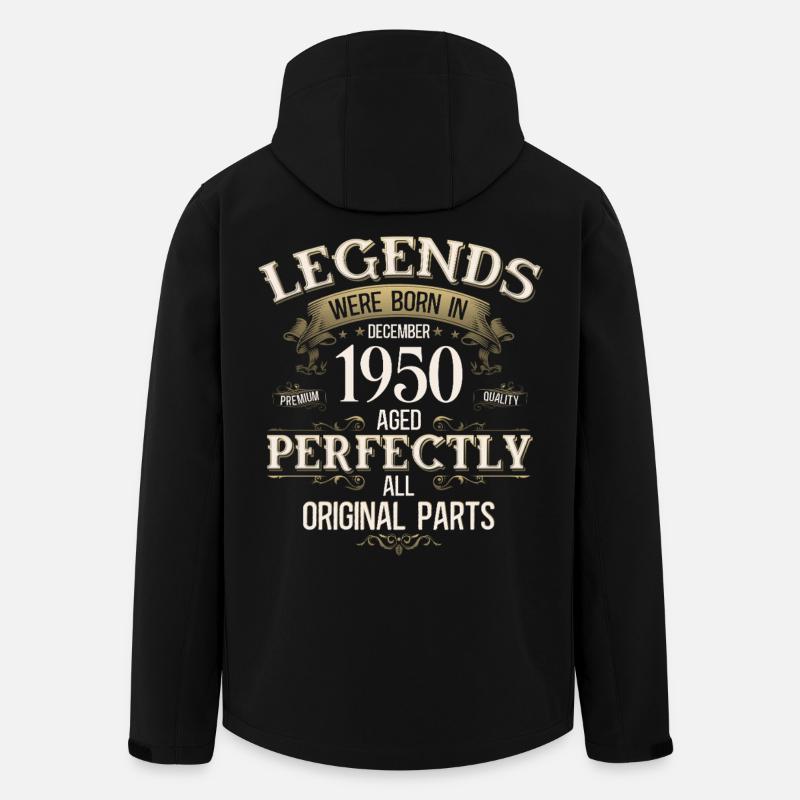 75th Birthday Legend December 1950 - Men’s Recycled Softshell Jacket by Stanley/Stella - black