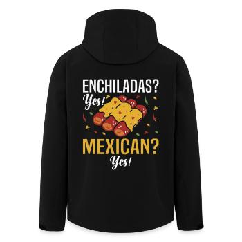 Enchilada Fan Mexikanisches Food-Lover-Cuisine-Gericht - Recycelte Männer Softshell-Jacke von Stanley/Stella - Schwarz - Hinten - AI Model Male 185 light (185cm)