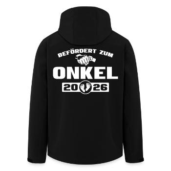 Babyparty Befördert zum Onkel 2026 - Recycelte Männer Softshell-Jacke von Stanley/Stella - Schwarz - Hinten - AI Model Male 185 light (185cm)