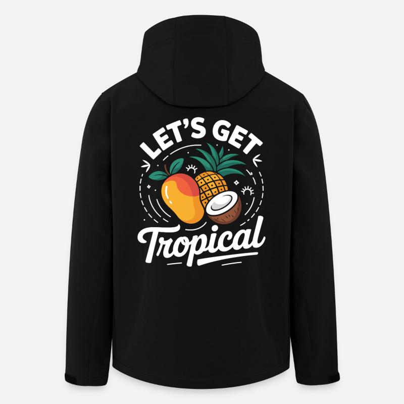 On devient tropical - Veste softshell homme en polyester recyclé Stanley/Stella - noir