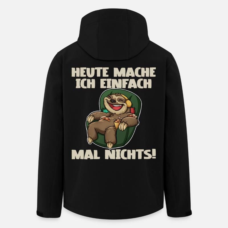 Faultier Lustiger Spruch - Recycelte Männer Softshell-Jacke von Stanley/Stella - Schwarz