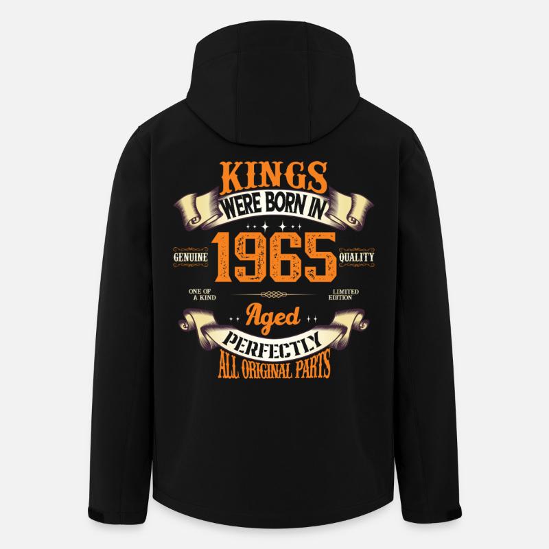 Kings geboren 1965 - Recycelte Männer Softshell-Jacke von Stanley/Stella - Schwarz