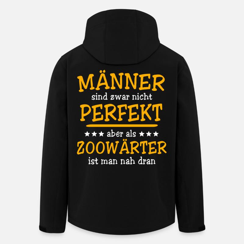 Zoowärter Sprüche - Recycelte Männer Softshell-Jacke von Stanley/Stella - Schwarz