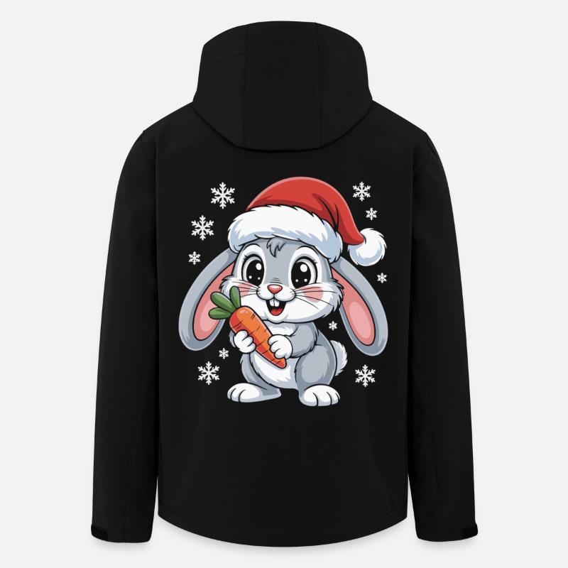 Winterhase mit Karotte - Recycelte Männer Softshell-Jacke von Stanley/Stella - Schwarz