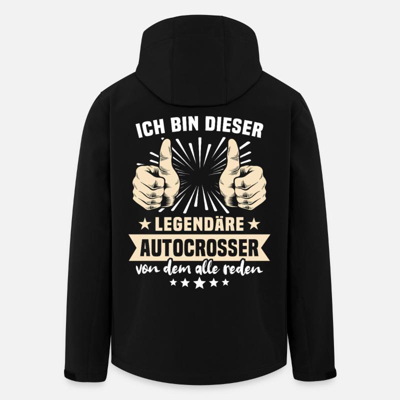 Autocrosser Sprüche - Recycelte Männer Softshell-Jacke von Stanley/Stella - Schwarz
