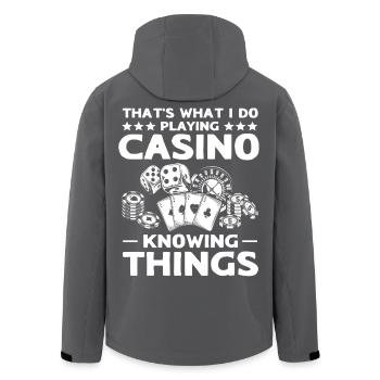 Joueur de casino - Veste softshell homme en polyester recyclé Stanley/Stella - noir - Dos - AI Model Male 185 light (185cm)