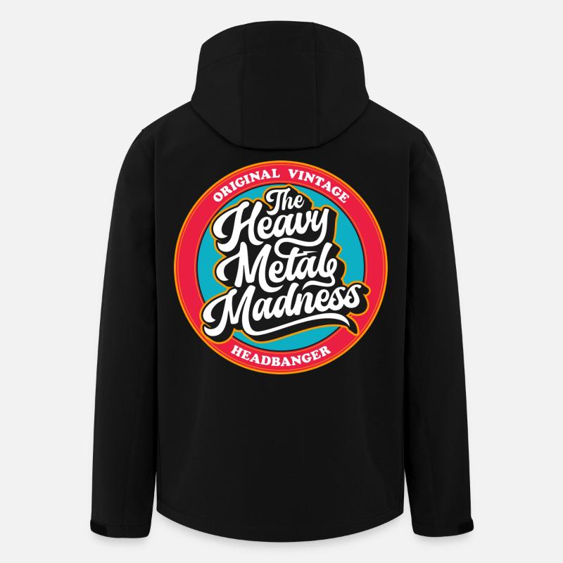 Heavy Metal Madness Retro-Abzeichen - Recycelte Männer Softshell-Jacke von Stanley/Stella - Schwarz