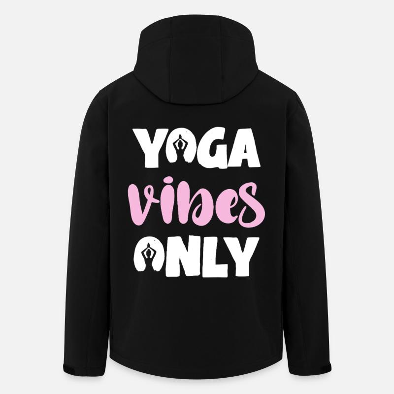 Uniquement des vibrations de yoga - Veste softshell homme en polyester recyclé Stanley/Stella - noir
