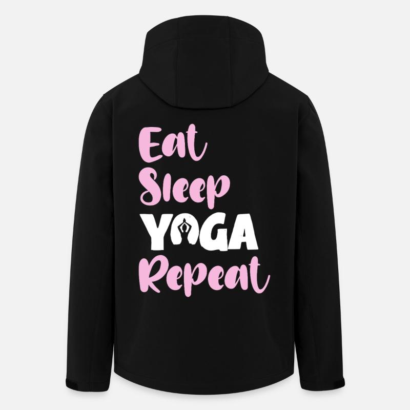 Mange Sommeil Yoga Répéter - Veste softshell homme en polyester recyclé Stanley/Stella - noir