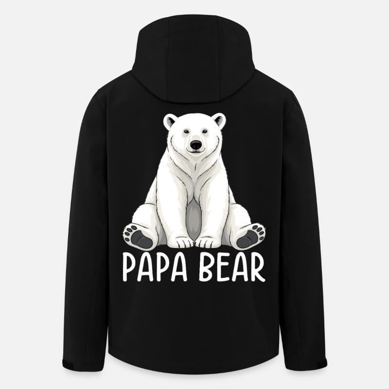 Papa Bear - Recycelte Männer Softshell-Jacke von Stanley/Stella - Schwarz
