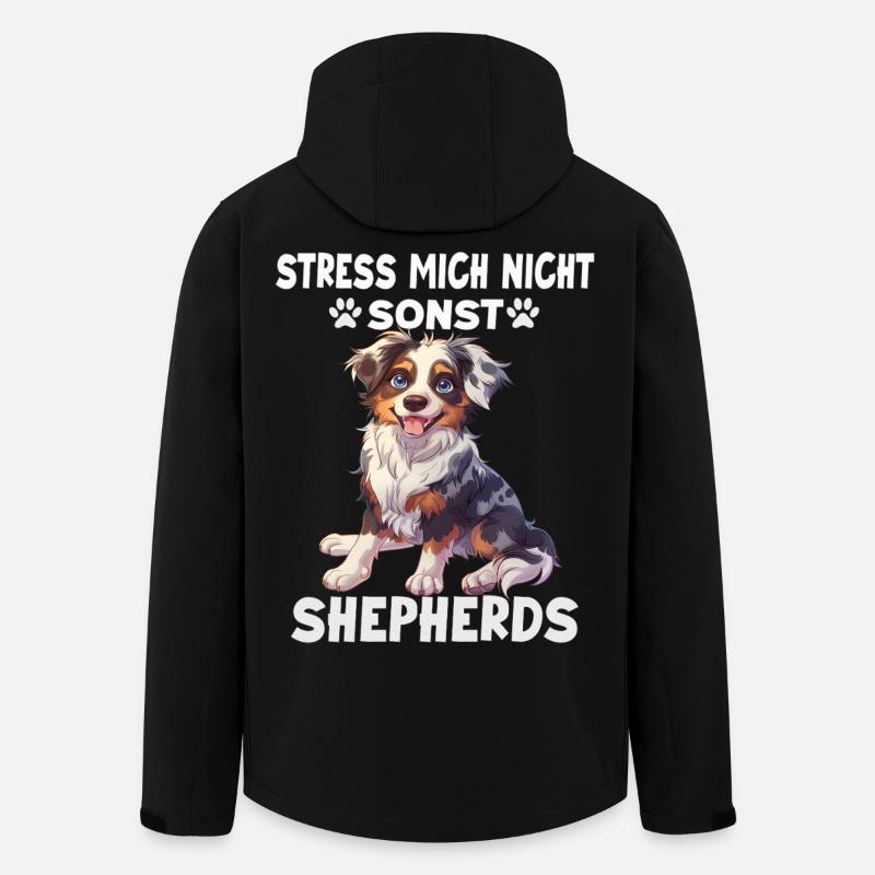 Australian Shepherd Hundebesitzer T Aussie - Recycelte Männer Softshell-Jacke von Stanley/Stella - Schwarz