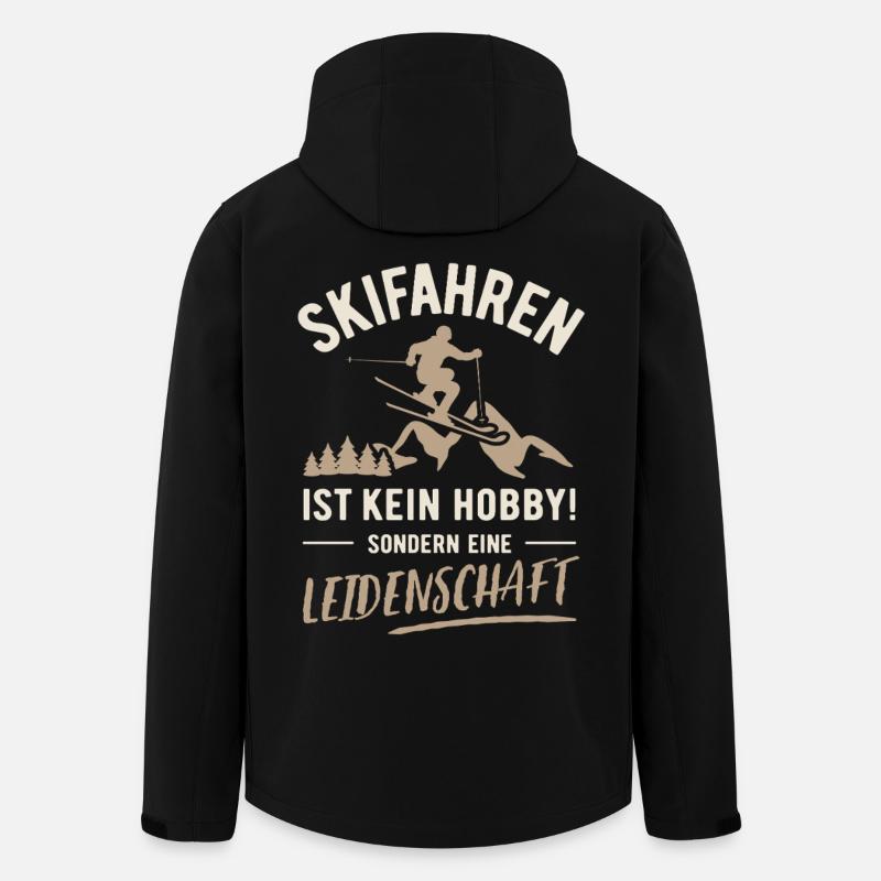 Skiing | Not a hobby but a passion - Men’s Recycled Softshell Jacket by Stanley/Stella - black