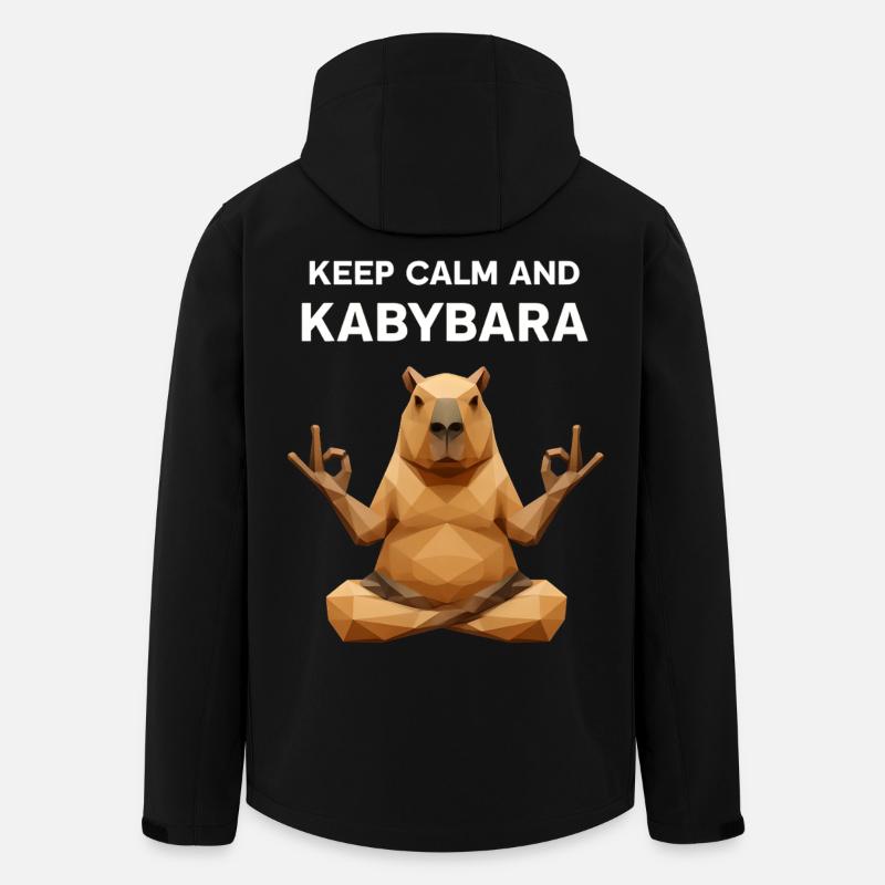 Keep Calm Kabybara - Recycelte Männer Softshell-Jacke von Stanley/Stella - Schwarz
