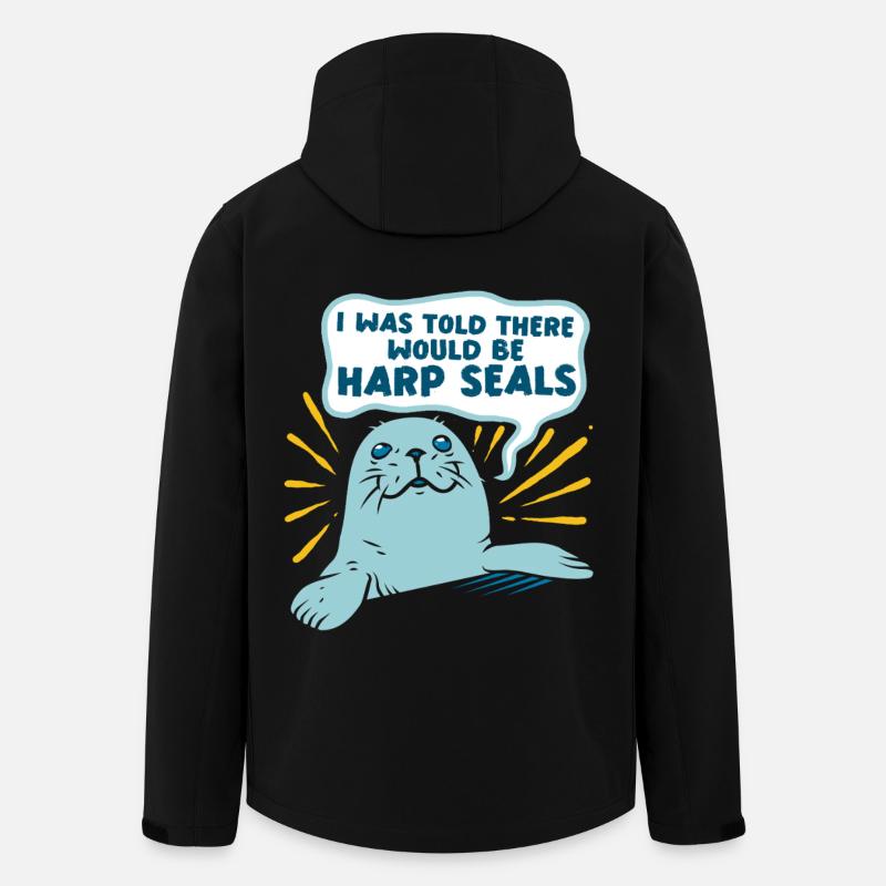 Sattelrobbe Robben - Recycelte Männer Softshell-Jacke von Stanley/Stella - Schwarz