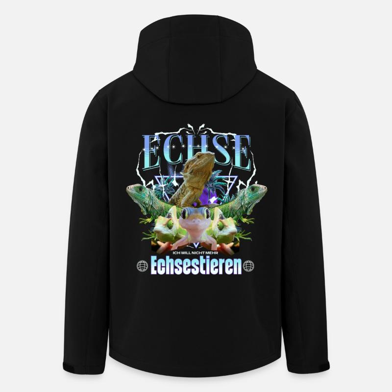 Lizard Y2K contrefait - Veste softshell homme en polyester recyclé Stanley/Stella - noir