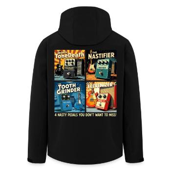 4 imaginary distortion pedals - Men’s Recycled Softshell Jacket by Stanley/Stella - black - Back - AI Model Male 185 light (185cm)