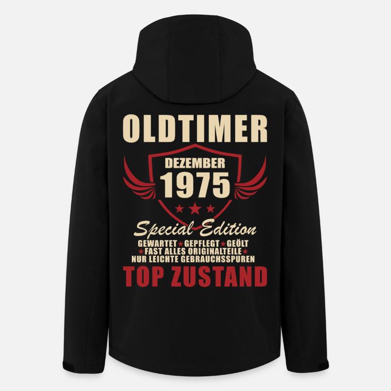 Logo Oldtimer 1975 Édition spéciale - Veste softshell homme en polyester recyclé Stanley/Stella - noir