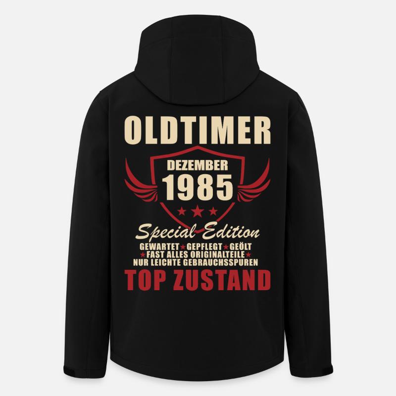 Oldtimer Édition Spéciale décembre 1985 - Veste softshell homme en polyester recyclé Stanley/Stella - noir