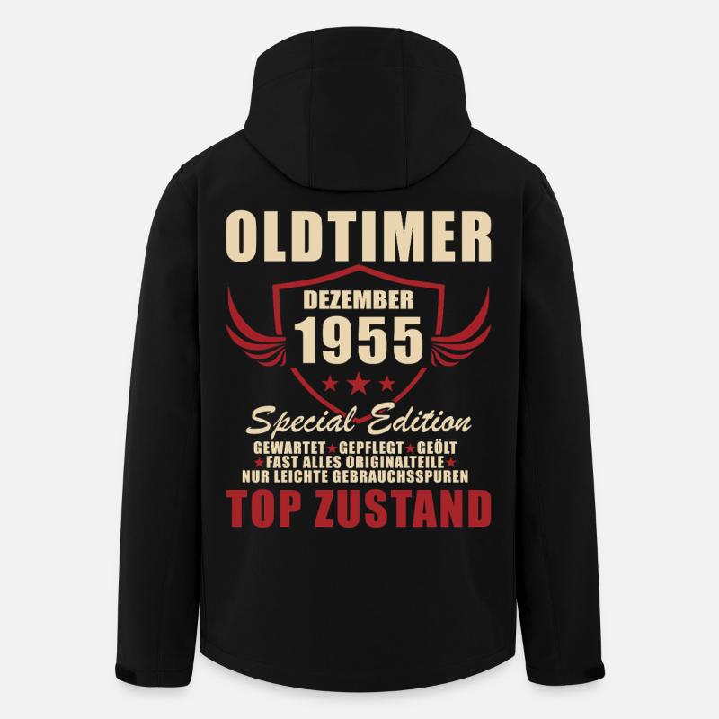 Oldtimer Dezember 1955 Special Edition - Recycelte Männer Softshell-Jacke von Stanley/Stella - Schwarz