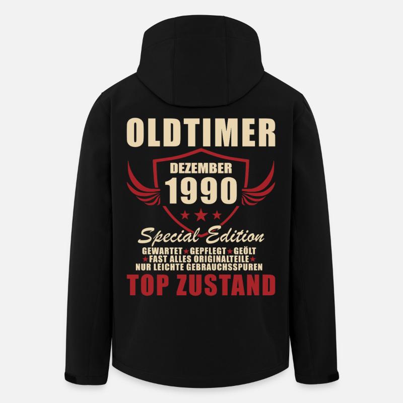 Oldtimer Dezember 1990 Sonderedition - Recycelte Männer Softshell-Jacke von Stanley/Stella - Schwarz