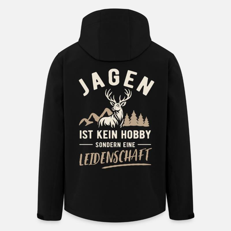 Jagen | Kein Hobby sondern Leidenschaft - Recycelte Männer Softshell-Jacke von Stanley/Stella - Schwarz