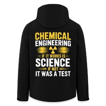 Drôle d’ingénieur chimiste scientifique Logique de l’humour - Veste softshell homme en polyester recyclé Stanley/Stella - noir - Dos - AI Model Male 185 light (185cm)