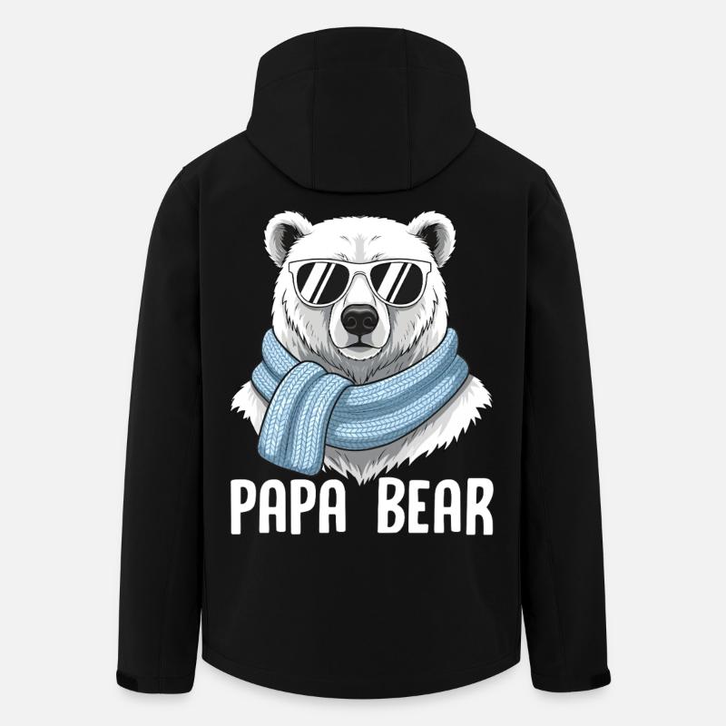 Papa Ours - Veste softshell homme en polyester recyclé Stanley/Stella - noir