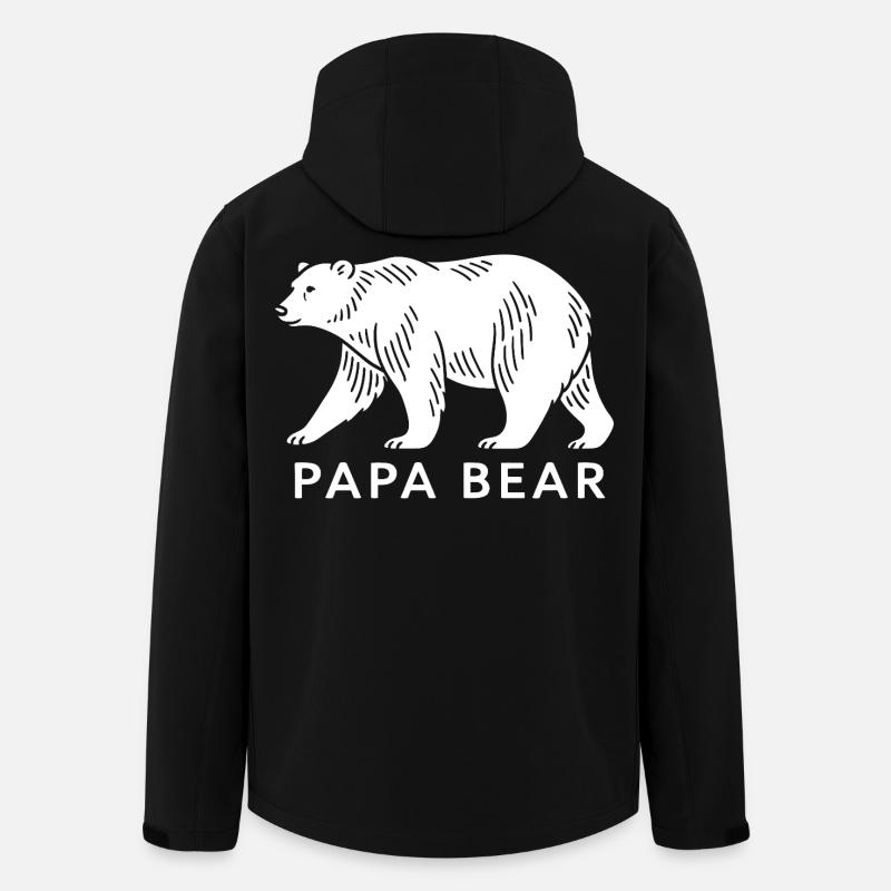 Papa Bear - Men’s Recycled Softshell Jacket by Stanley/Stella - black