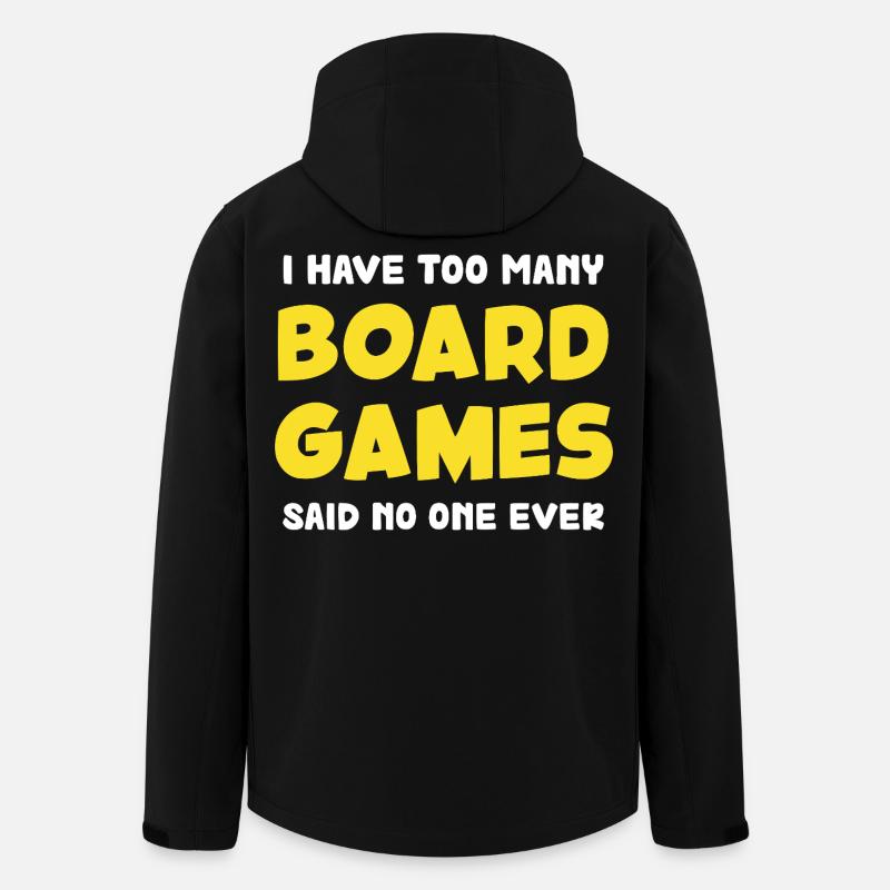 Too many board games saying - Men’s Recycled Softshell Jacket by Stanley/Stella - black