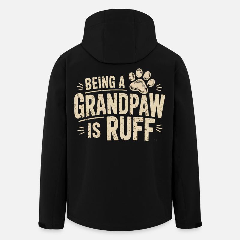 Being a Grandpaw is Ruff - Men’s Recycled Softshell Jacket by Stanley/Stella - black