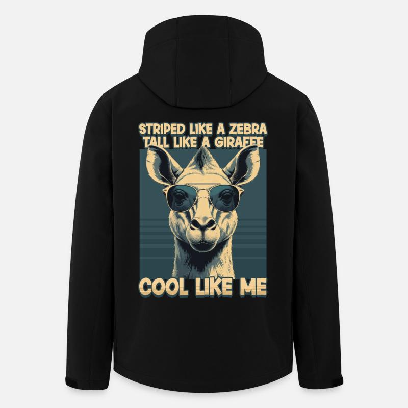 Okapi Tier - Recycelte Männer Softshell-Jacke von Stanley/Stella - Schwarz