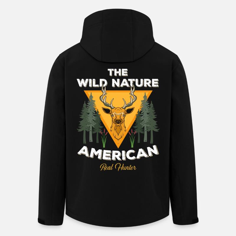 The Wild Nature Real Hunter - Recycelte Männer Softshell-Jacke von Stanley/Stella - Schwarz