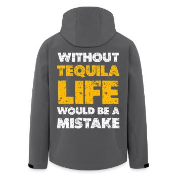Sans tequila, la vie serait une erreur - Veste softshell homme en polyester recyclé Stanley/Stella - noir - Dos - AI Model Male 185 light (185cm)