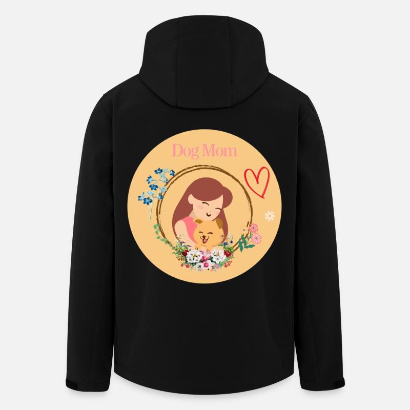 Dog mom in a flower wreath - Men’s Recycled Softshell Jacket by Stanley/Stella - black