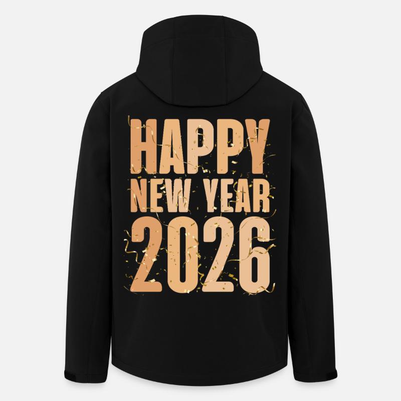 Frohes neues Jahr 2026 - Recycelte Männer Softshell-Jacke von Stanley/Stella - Schwarz