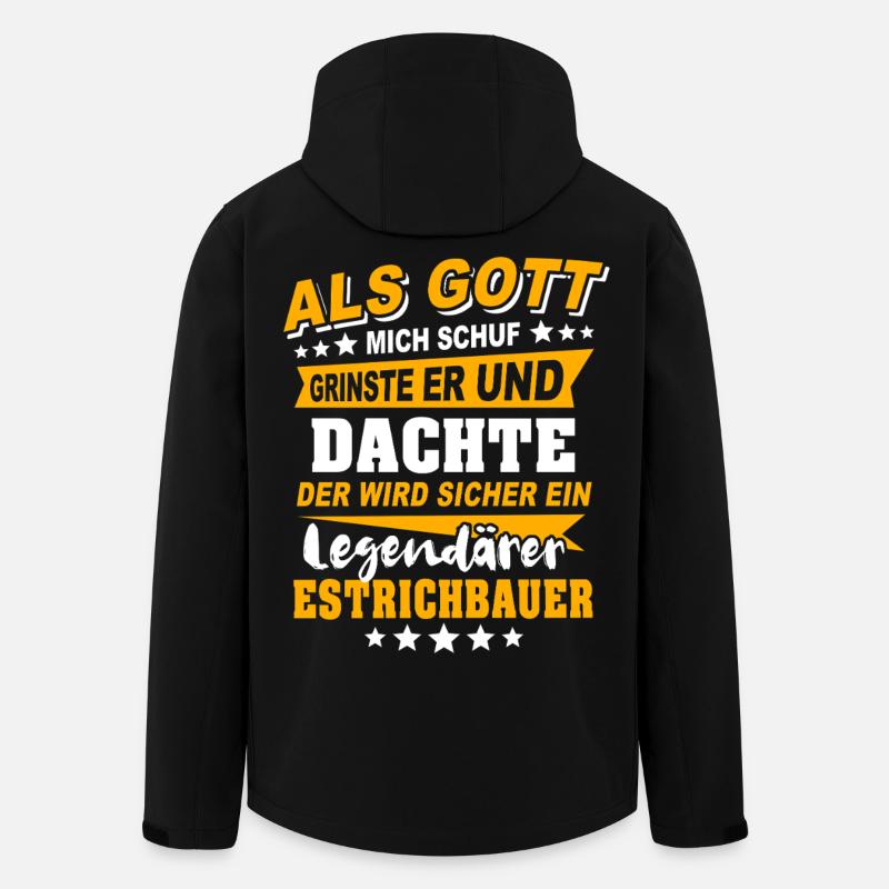 Estrichbauer Sprüche - Recycelte Männer Softshell-Jacke von Stanley/Stella - Schwarz