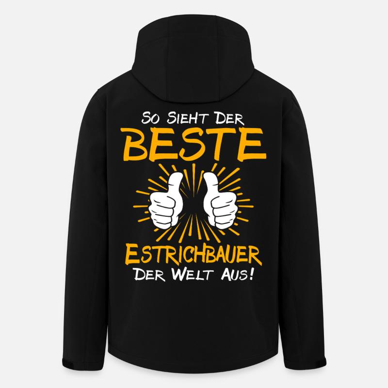 Estrichbauer Geschenkidee - Recycelte Männer Softshell-Jacke von Stanley/Stella - Schwarz