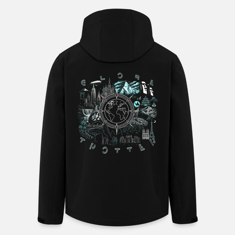 Weltenbummler - Recycelte Männer Softshell-Jacke von Stanley/Stella - Schwarz