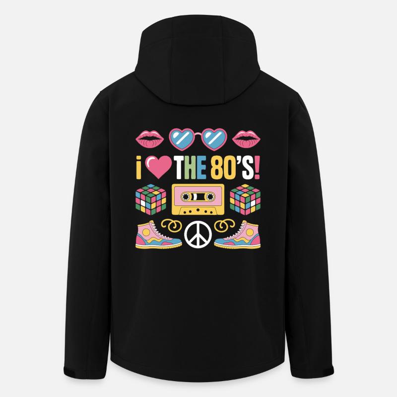 I love the 80s - Recycelte Männer Softshell-Jacke von Stanley/Stella - Schwarz